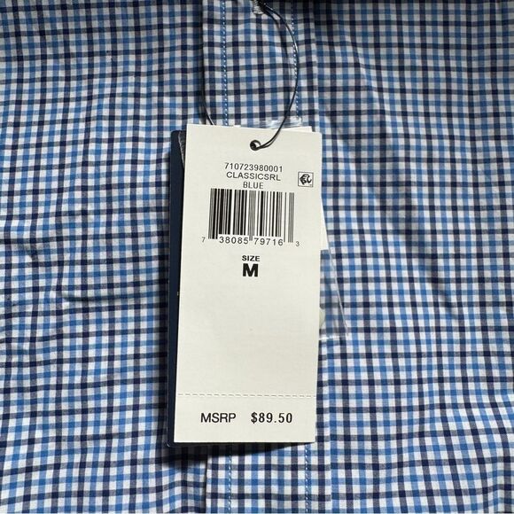 Ralph Lauren Short Sleeve Blue Plaid Button Down Size Medium NWT - Picture 4 of 8